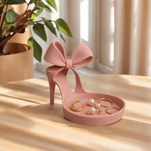 1 pieza/Unidad Bandeja para zapatos de tacón alto, Caja de almacenamiento de escritorio rosa, Estante de exhibición de zapatos, Almacenamiento de joyas, Bandeja decorativa, Diseño elegante, Material de plástico. Bandeja para joyas - Decoración multifuncional, Impresa en 3D. - Multicolor - Ver 8
