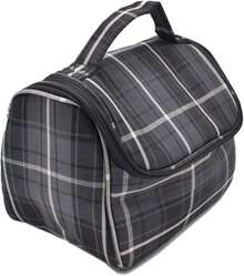 Navy Blue Functional Travel Makeup Bag Cosmetic Organizer Pouch Essential Versatile - Marino - View 3