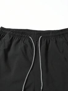 3条装男士透气运动短裤，舒适抽绳弹力腰带，凉爽面料，健身训练百慕大短裤，户外功能性款式，可机洗，夏季健身跑步训练 - 彩色 - 查看 7