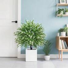 1 Bộ Cọc Hoa Oải Hương Trắng Nhân Tạo kèm Neo Đất, Cây Bụi Oải Hương Tổng Hợp Chống Tia UV, Thích Hợp Trang Trí Trong Nhà/Ngoài Trời Vào Mùa Hè & Mùa Thu, Áp Dụng Cho Nhà Cửa, Khách Sàng, Vườn, Đám Cưới & Kỳ Nghỉ, Có Thể Đặt Trên Mặt Đất Như Hoa Trang Trí Ngoài Trời Nhân Tạo - trắng - Xem 9