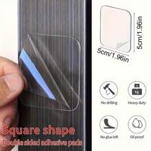 10pcs New No-Drill Double-Sided Adhesive, Strong And Residue-Free, Suitable For Sticking Most Hooks Or Various Objects - one-size - View 4