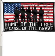 Colorlife Memorial Day Patriotic Garden Flag 12x18 Inch Double Sided, Veteran USA Flag 4th Of July Independence Day Yard Outdoor Decoration - 房屋尺寸:36 x 60 英吋(3 x 5 英尺) - 查看 2