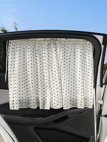 1 pieza Cortina de carro de dibujos animados con riel corredizo, parasol aislante del calor anti-UV para bebé - cortina - Ver 13