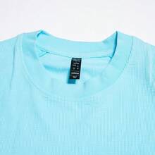 Adidas Men's Casual Loose Comfortable Round Neck Short Sleeve T-Shirt JI6863, Summer - Blue - View 2