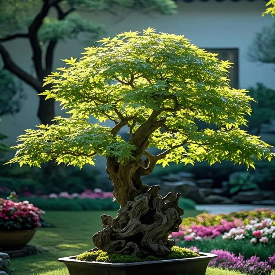 Maple Bonsai Tree For Indoor And Outdoor Decoration |   Low-Maintenance Miniature Maple, Year-Round Foliage & Seasonal Colors |   Beginner-Friendly Zen Garden Centerpiece (32 Pieces) - 32pcs - 查看 1