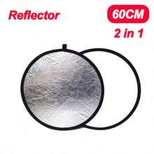 Tấm phản quang chụp ảnh 60/80/110cm, màu bạc và vàng, phản xạ ánh sáng mềm. - Xem 2