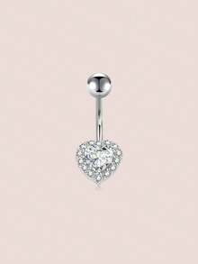 CIZME 1 chiếc khuyên rốn hình trái tim và hoa thanh lịch, cỡ 14G, dài 1.6mm, kiểu dáng tối giản, thích hợp cho nữ, kiểu dáng treo, làm từ thép không gỉ 316L, lý tưởng cho xỏ khuyên rốn hàng ngày, đi biển, nghỉ lễ, hoạt động thể thao, dành cho thanh thiếu niên. Chất liệu cao cấp, không bị xỉn màu, được đánh bóng kỹ lưỡng. - Bạc - Xem 24