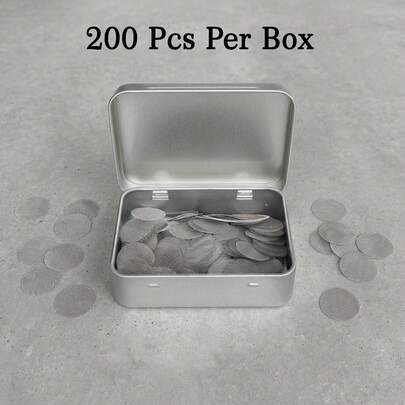 200pcs/Box Metal Pipe Screen Set, Tin Cigarette Case Portable Pipe / Tobacco Filter Screens, Essential For Smokers - Durable Tobacco Pipe Filters!