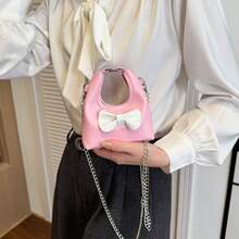 Túi đeo chéo mini hình nơ dễ thương, túi thời trang đường phố, túi quà tặng lễ hội cho bé gái, túi dây xích nhẹ và nhỏ gọn. - A - Xem 10