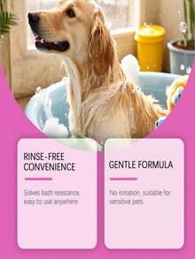Pet No-Rinse Shampoo Foam, Convenient Pet Hair Cleaning Without Rinsing, Gentle Cleansing And Softening, Foam Formula Cleans And Absorbs Dust And Odor, Minimizing Skin Irritation - 300ml - View 3