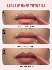 Pudaier Presente do Dia dos Namorados - Conjunto de Lápis de Boca e Brilho Labial, Não Grudento, Hidratante, Longa Duração, Alta Pigmentação, Textura Suave, Múltiplos Looks de Maquiagem Labial - 07 - Visão 4