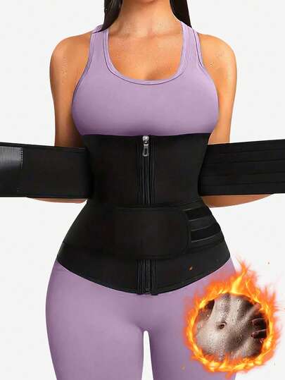 1pc Women's Sports Waist Training Belt, Waist Belt Trimmer, Sports Fitness Training Belt, Belly Control Belt, Shaping Belt, Abdominal Training Device, Breathable Abdominal Compression Training Device, Abdominal And Waist Corset, Abdominal Support Belt, Tight-Fitting Corset, Abdominal Support Belt, Abdominal Waistband, Sports Waist Support And Belly Control Shaping Belt, Suitable For Sports Fitness And Daily Use ﻿