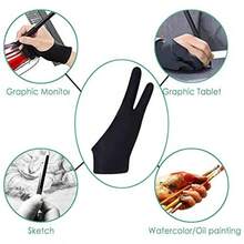 6 Pieces Artist G For Drawing Tablet S M L Two-Finr Tablet Drawing Gs Digital Artist Gs For Graphics Pen Drawing Tablet Monitor Painting-Three Size In One (Black/White) - Blackwhite - View 4