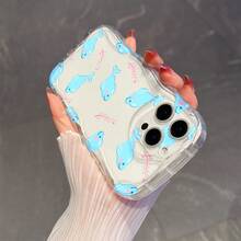 兼容 17、17 Pro、17 Pro Max、17 Air、16、15、14、13、12、11 / S26、S25、24、23、22 Ultra、A52、A53、A54、A55、A56、07、A17 / 防指纹、防震、防摔手机壳。时尚海景鱼纹透明米色手机保护套。奢华优雅的设计，是送给朋友、女孩、男孩的理想礼物。 - 無色 - 查看 4