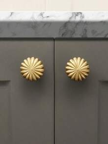 CHIGO 10 tay nắm tủ hình quả bí ngô màu vàng, 2 tay nắm cửa/ngăn kéo tủ quần áo hình quả bí ngô màu vàng - Vàng - Xem 4