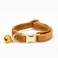 Vòng cổ cho mèo bằng vải nhung mềm mại có chuông - Phối màu - Xem 16