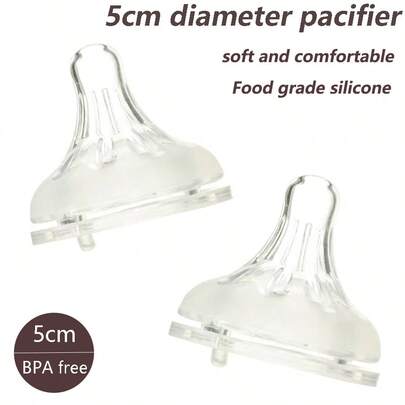 Núm vú bình sữa bằng silicon, mềm mại và thoải mái, mô phỏng việc cho bú mẹ, chất liệu silicon, chịu nhiệt lên đến 120°C, cho bé bú nhiều giai đoạn, núm vú thay thế hàng ngày.