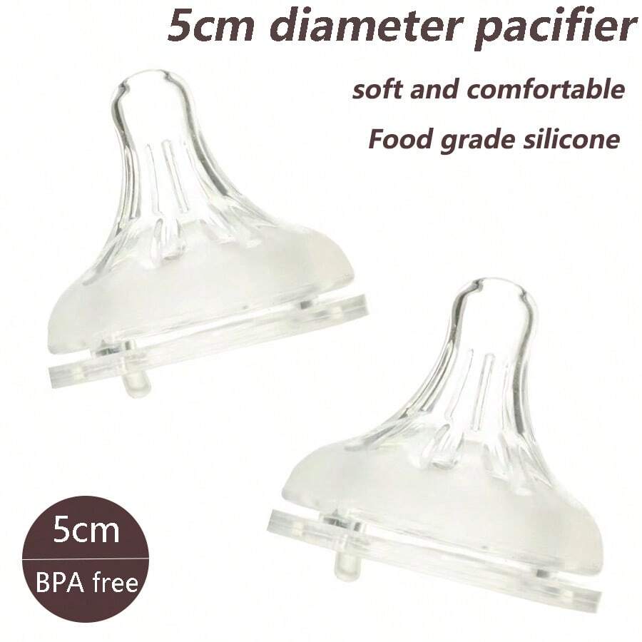 Silicone Baby Bottle Nipple, Soft & Comfortable, Mimics Breastfeeding, Silicone, Heat Resistant Up To 120°C, Multi-Stage Feeding, Daily Replacement Nipple - Clear - View 1