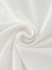 优雅女士无袖方领系带中长连衣裙，饰有3D玫瑰花朵细节，梭织面料 - 白色 - 查看 6