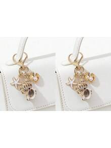 Asymmetrical Shell, Starfish, Conch And Starfish Packaging Ornament, Heart-Shaped Buckle Design, Wallet Pendant Decoration, Bridesmaid Gift, Summer Accessory, Beach Vacation Pendant Decoration, Starfish Shell Keychain Detail, Charming Accessory, Perfect For Women, Ideal For Vacation And Daily Use, Popular Summer Beach Accessory For Fashionistas, Perfect For Mother's Day, Valentine's Day And Other Holiday Gifts - Multicolor - View 15