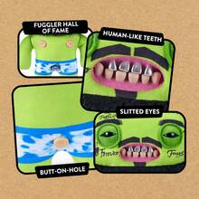 ZURU出品的Fuggler Fugg Stars 9英寸毛绒玩具（Fleeting Fartlet）——滑稽丑陋的怪物毛绒玩具，拥有类似人类的牙齿，适合儿童、青少年、成人和毛绒玩具爱好者收藏。 - 彩色 - 查看 3