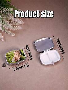 Customized Metal Pill Box, Customized Photo Pill Box With Mirror, Portable Travel Pill Box, Personalized Travel Pill Box, Customized Pattern Pill Box, Customizable Handbag Pill Box, Pill Box Storage Box, Cute Pill Box, Birthday Gift, Mother's Day Gift, Mini Portable, Waterproof And Moisture-Proof, Camping Outdoor, Gift For Friends, Daughter, Mother, Father, Students, Grandparents - Multicolor - View 9