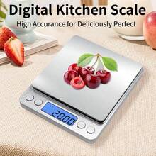 3kg High Precision Scale, 6 Unit Conversion, No Manual Calculation, Durable ABS Material, HD LCD Display, Suitable For Kitchen & Jewelry, Auto Shut Off - Battery Powered (Batteries Not Included) - Multicolor - View 3