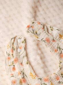 5pcs Baby Bibs, 100% Cotton Material, Ruffle Floral U-Shaped Burp Cloths, Soft & Breathable, Suitable For Newborns, Solid Color, Spring/Summer Baby Gift - Multicolor - View 7