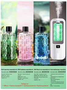 Portable Smart Aroma Diffuser, USB Rechargeable Automatic Aromatherapy Diffuser With LED Light, Suitable For Home, Bathroom, Toilet Deodorizing, Office Air Freshening - White - View 27