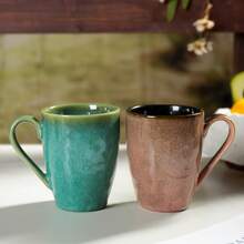 1pc Vintage Ceramic Mug With Unique Kiln-Fired Glaze Pattern, Retro Luxury Design, Suitable For Daily Use, Cafes, Parties, Mother's Day Gift, Microwave/Oven/Dishwasher - Multicolor - View 5