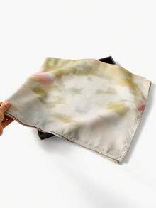 1pc Women's Fresh Watercolor Print Hijab, Printed Hijab, Wave Print, Contrast Bohemian Style, Digital Watercolor Chiffon Hijab Scarf, Fashionable And Versatile, Multifunctional Sunscreen Scarf, Can Be Used As Headscarf, Waistband, Shawl, Suitable For All Seasons, Daily Wear,Beach,Holiday - Multicolor - View 4