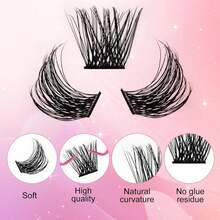 120pcs Individual Lashes For DIY Eyelash Extension, Criss-Cross Thick & Soft Daily Lashes, Delicate Natural Look False Eyelashes - C - View 9