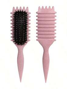 Hair Brushes-EU+UK Curling Hair Brush, Curl Define Brush, Brush, Suitable For Styling, Shaping And Setting Curly Hair, For Both Men And Women, Can Be Used On Dry Or Wet Hair - 1 chiếc, màu ngẫu nhiên - Xem 1