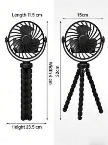 Mini Handheld Fan USB Rechargeable 500mAh Flexible Tripod Stand Octopus Legs Portable Cooling Fan Desktop Dorm Bed Outdoor Camping Stroller Suitable Nursery Summer Travel Essential Daily Use - Multicolor - View 7