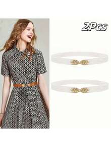 1/2 chiếc thắt lưng co giãn thời trang, trang trí thắt lưng co giãn, phù hợp với váy của phụ nữ - Nhiều màu - Xem 31