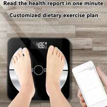 Home Digital Bathroom Scale High Precision Accurate Body Weighing Scale With 180Kg/396.8Lb Large Max Capacity, Compact Household Fitness Scale, Battery Operated Design (Batteries Not Included), Sturdy Platform For Daily Weight Monitoring For Home Use - Black - View 4