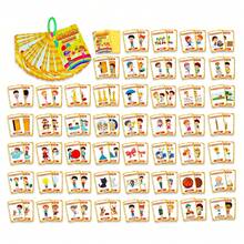 Quixorblex Antonym Flashcard Set, Double-Sided Laminated Vocabulary Cards, Portable English Learning Cards, Language Learning Stationery, Classroom Teaching Aids, Vocabulary Expansion Cards, School And Office Learning Tools - Multicolor - View 5