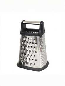 1个盒式刨丝器，不锈钢四面刨丝器，设计用于刨丝奶酪、香料、蔬菜、生姜和土豆，带手柄 - 彩色 - 查看 11