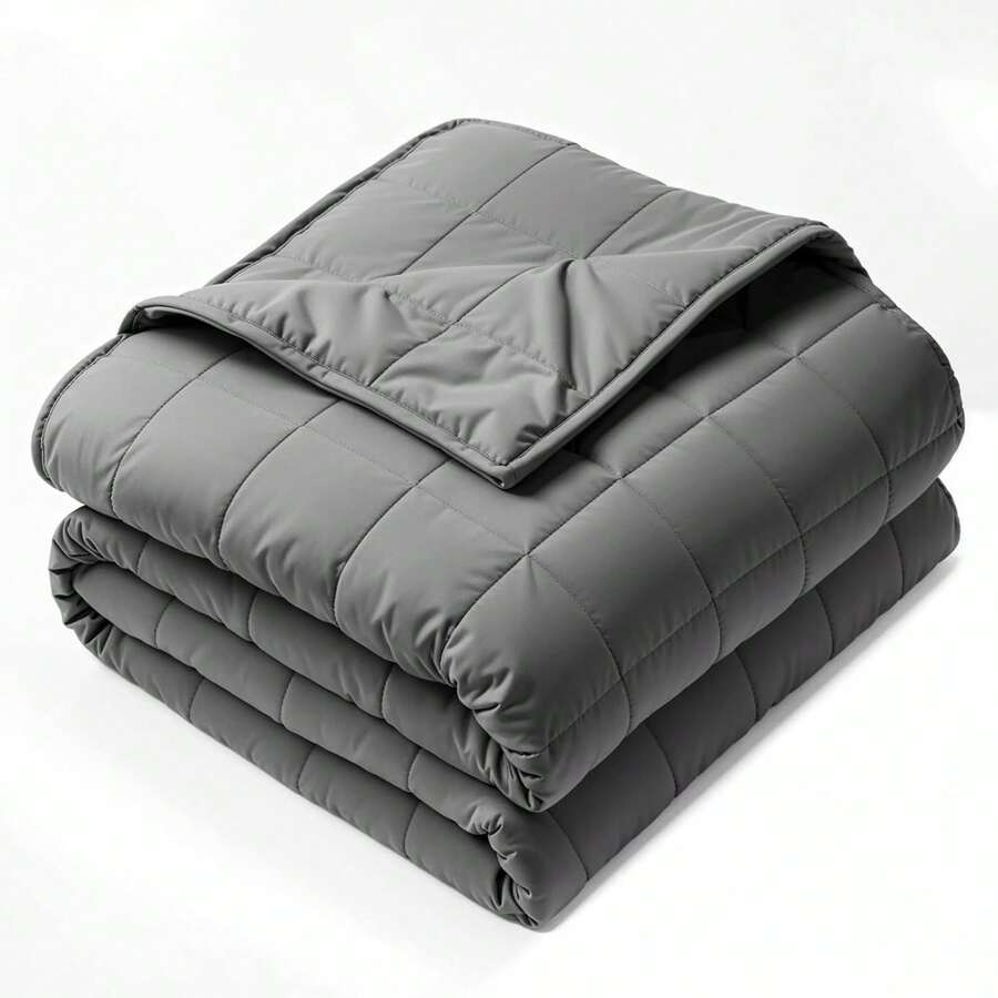 Weighted Blanket For Adults, Grey Cooling Heavy Blanket For Sleeping Perfect For 190-210 Lbs, Queen Size Breathable Blanket With Premium Glass Bead, Machine Washable (48" X72" 10lbs) - Grey - View 1