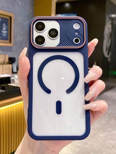 1pc Camera Protection Color Match Clear Magnetic Phone Case Compatible With IPhone 17 16 15 14 13 12 11 Pro Max Plus Soft Silicone Back Cover