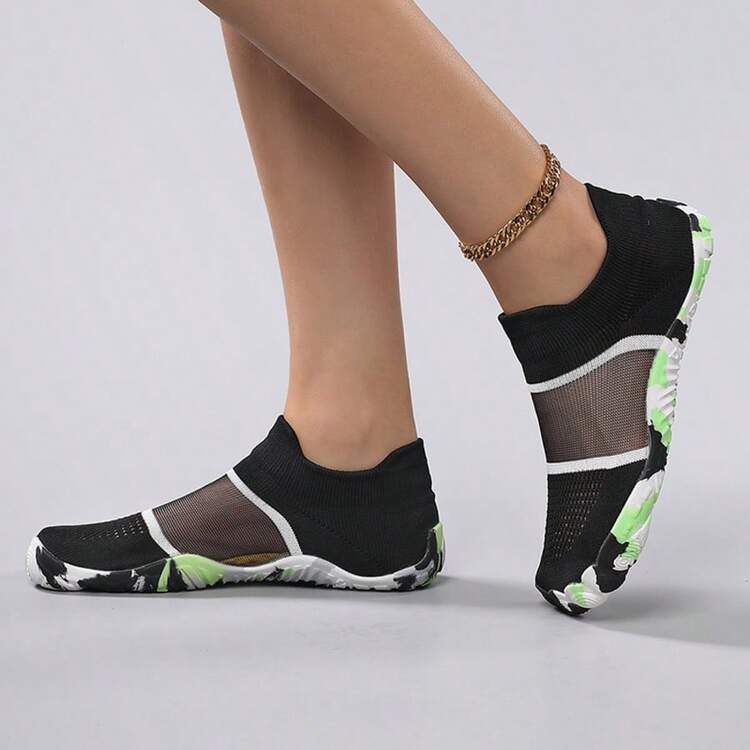 女士赤脚水鞋 水袜 运动徒步水上运动鞋 游泳沙滩 游泳池 沙滩潜水 步行 - 黑色 - 查看 5