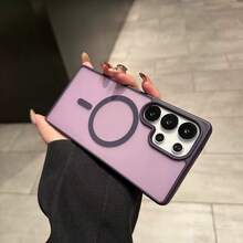 360° 全方位保護半透明磁吸手機殼，相容 S25 FE A57 A37 A17 A07，支援無線充電防撞保護殼，適用 A56 A36 A26 A16 A06 S26 Ultra S25 Ultra - 紫色 - 查看 5