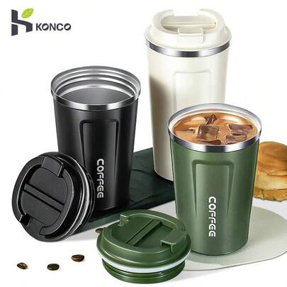 [Perfect Coffee & Tea Travel Mug] Stainless Steel Double-Walled Vacuum Travel Mug - Reusable, Perfect For Coffee & Tea, Ideal Christmas Gift