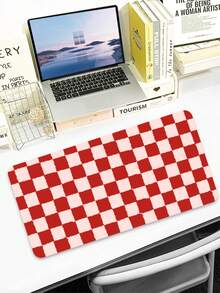1 Miếng lót chuột bằng da PU họa tiết kẻ caro đen, dùng cho bàn làm việc laptop, chống trượt, có thể giặt, chống bám bẩn, phù hợp cho các cặp đôi/sinh viên/văn phòng/không gian học tập, quà tặng sinh nhật, quà tặng tốt nghiệp. - Xem 6