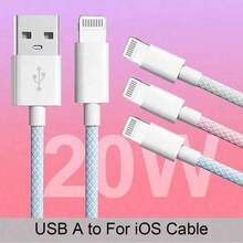 Cable de datos trenzado USB a Lightning de 3,3 pies/100 cm, transferencia de datos de alta velocidad y carga rápida, compatible con iPhone 14 Pro Max/14 Pro/14 Plus/14/13/12/11/XS/XR/8/7/6, Series - Multicolor - Ver 3