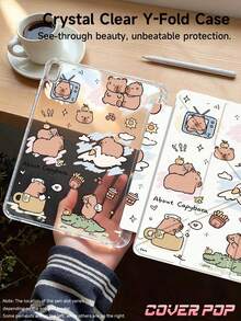 这款可爱的水豚图案平板电脑保护套兼容 iPad Air 11 英寸 M3 2025 / M2 2024、Air 第五代 2022、Air8 2026、(A16) 11 英寸第十一代 2025,也兼容三星 Galaxy Tab、Kindle Paperwhite 第十二代 2024。透明背壳,时尚图案保护套,具备自动睡眠/唤醒功能和气囊保护,是送给孩子的最佳礼物。 - 彩色 - 查看 12