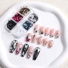 Nghệ thuật vẽ móng nghệ thuật chấm bi tròn lấp lánh phong cách Millennials retro với nhiều màu sắc khác nhau. - Nhiều màu - Xem 3