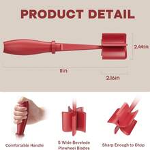 Meat Chopper, Upgrade Hamburger Smasher, Premium Heat Resistant Meat Masher For Ground Beef, Ground Turkey And More, Non Stick Mix Grinder-Red - Red - View 7