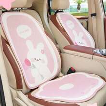 1个卡通兔子汽车座椅垫，郁金香图案，通用舒适防滑汽车垫 - 小兔 - 查看 8