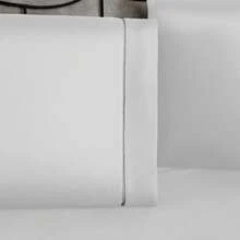 400 Thread Count Sheet Set, 2 And 3 Pieces, Luxury Hemstitch, Single, Double, Queen, King, High Quality - BRANCO - Ver 3